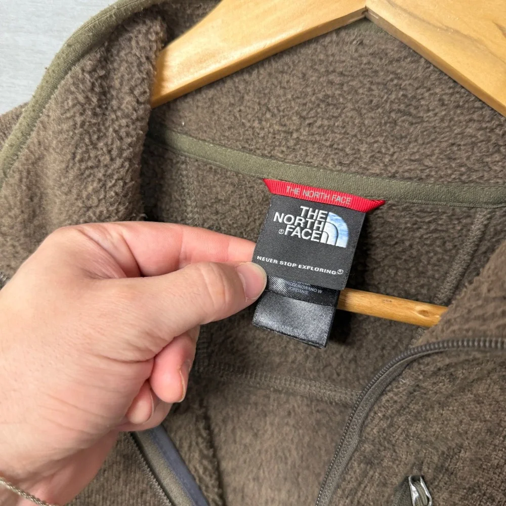 The North Face Gordon Lyons 1/4 Zip Fleece Pullover Brown‎ Heather Large